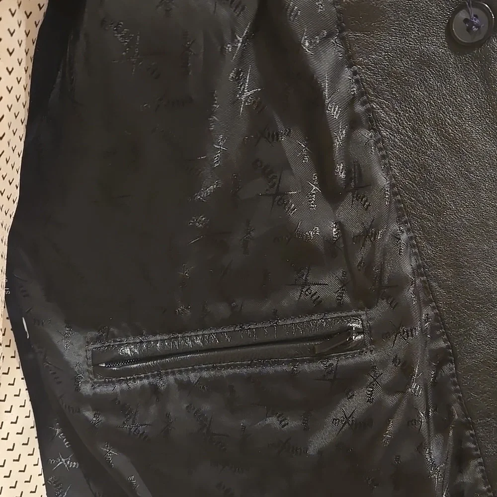 Wilsons Leather Button Jacket With Pockets